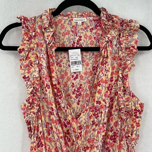 NWT Poupette St Barth Pink Floral Triny Mini Dress Size Small - Picture 5 of 13